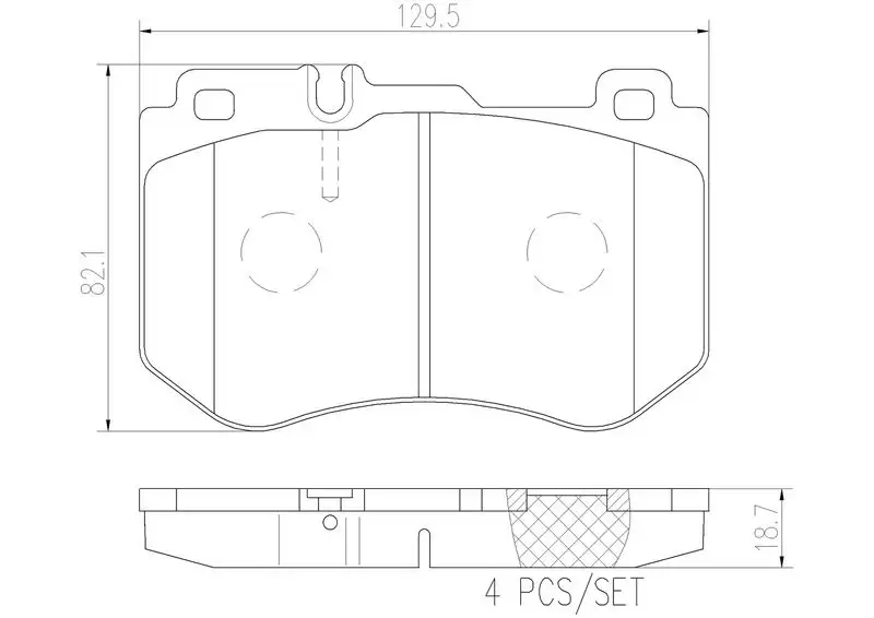 BREMBO P50123 Ön Fren Balatası A0084201720 resmi