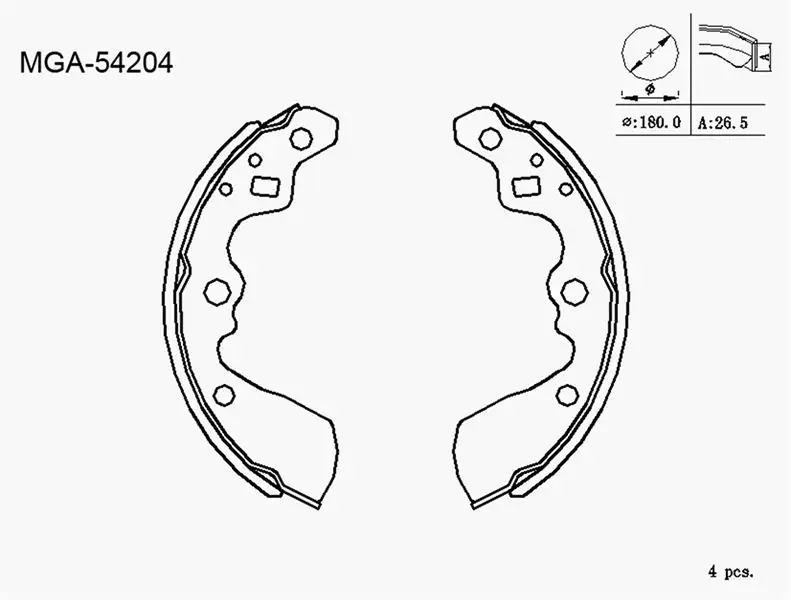 MGA 54204 Arka Fren Balatası 5320060820 resmi