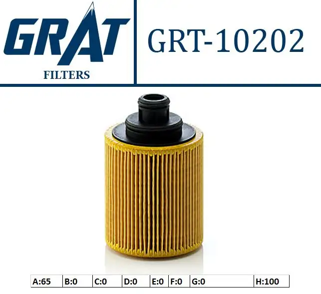 GRAT 10202 Yağ Filtresi 55197218 resmi