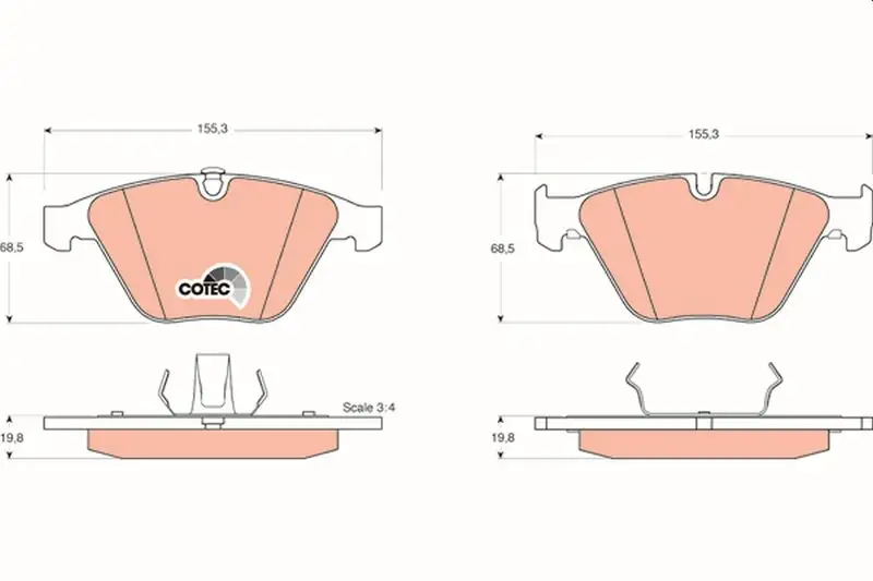 TRW GDB1498 Ön Fren Balatası resmi