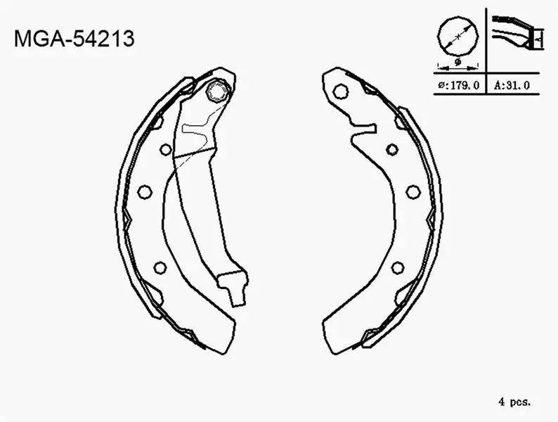MGA 54213 Arka Fren Balatası 96268686 resmi