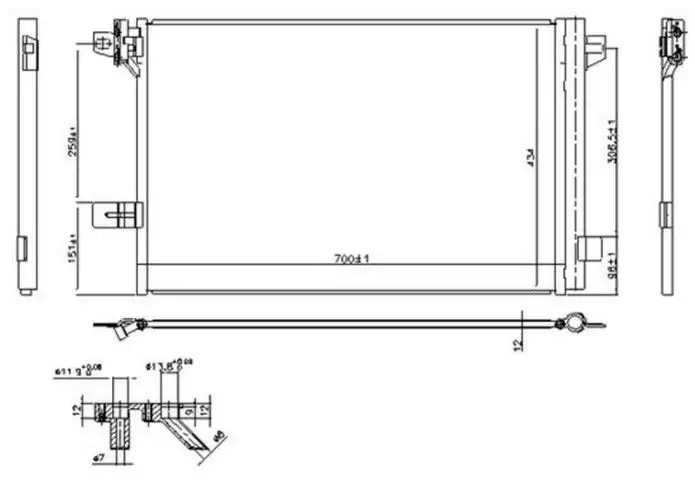 ORIS CVW953012 Klima Radyatörü 7E0820411F resmi