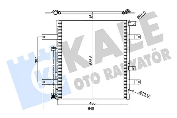 KALE 345535 Klima Radyatörü A9705000154 resmi