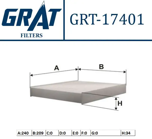 GRAT 17401 Polen Filtresi 3M5J18D543BA resmi