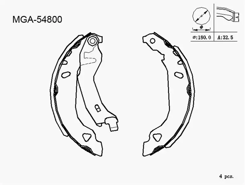 MGA 54800 Arka Fren Balatası 5890500 resmi