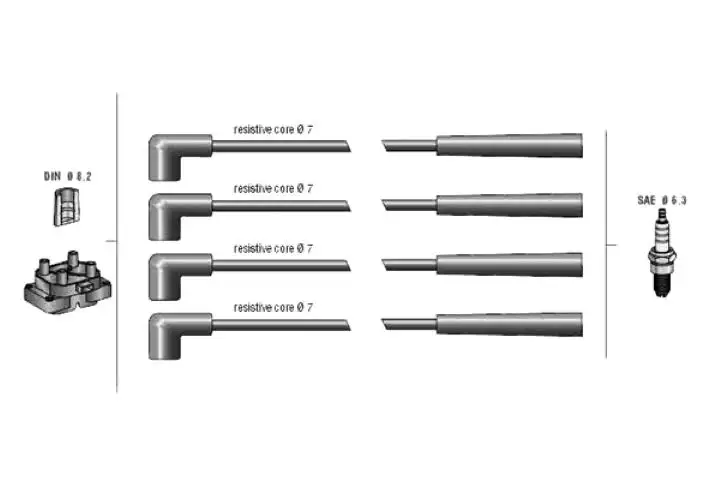 DODUCO 7673 Buji Kablosu 21103707080 resmi