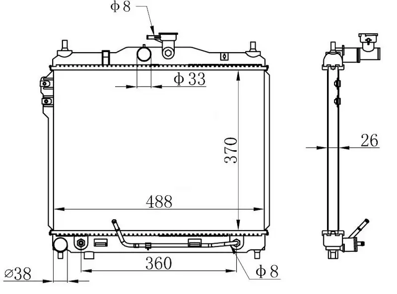 ORIS BHY037026 Radyatör 253101C150 resmi