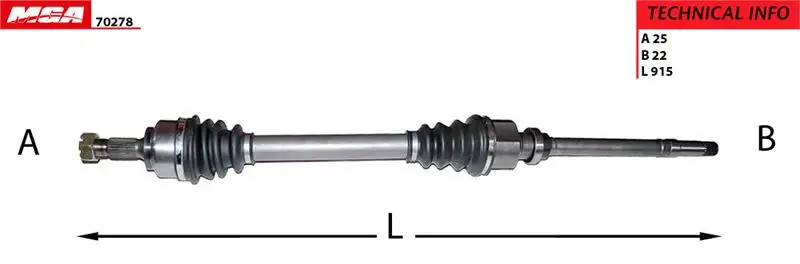 MGA 70278 Ön Aks (Sağ) 3273AH resmi