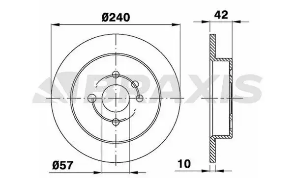 BRAXIS AE0031 Arka Fren Diski 9117772 resmi