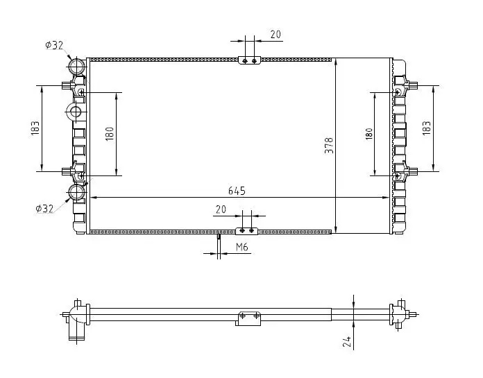 MGA 80505 Radyatör 6K0121253AG resmi