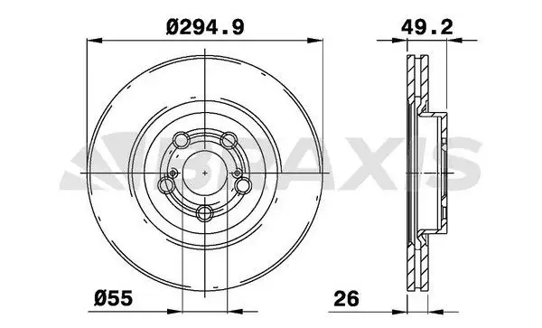 BRAXIS AE0200 Ön Fren Diski resmi