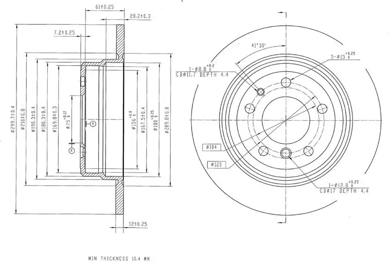MGA 50661 Arka Fren Diski 34211155499 resmi