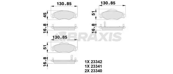BRAXIS AB0120 Ön Fren Balatası resmi