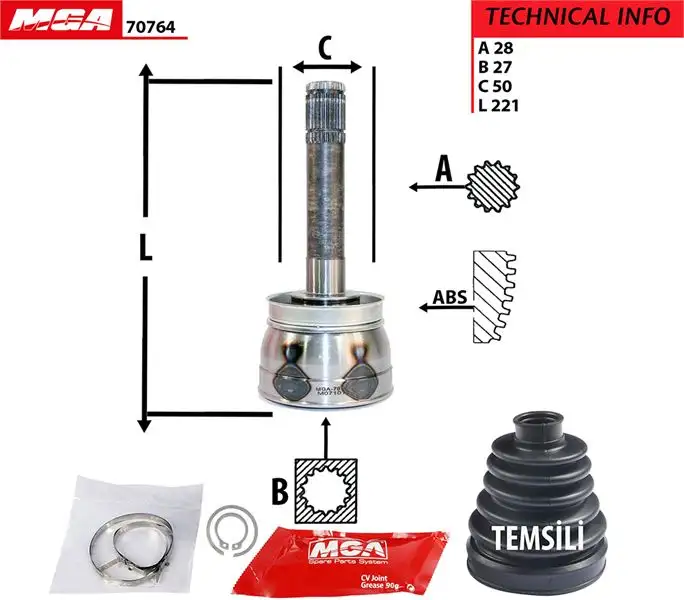 MGA 70764 Aks Kafası (Dış) 3910058G00 resmi