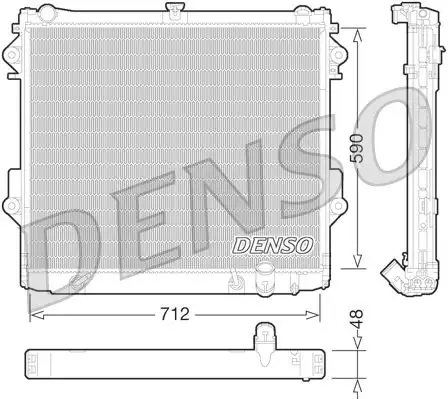 DENSO DRM50074 Radyatör 1640050381 resmi