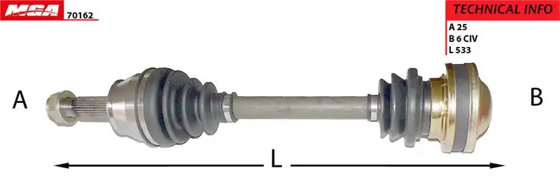 MGA 70162 Ön Aks (Sağ) 46801689 resmi