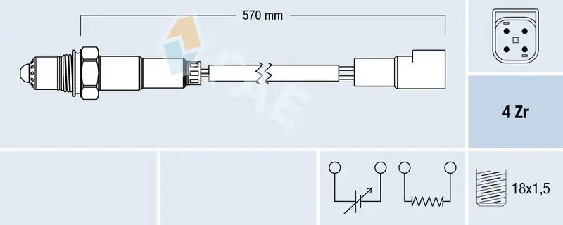 FAE 77212 Oksijen Sensörü 96AB9F472AA resmi