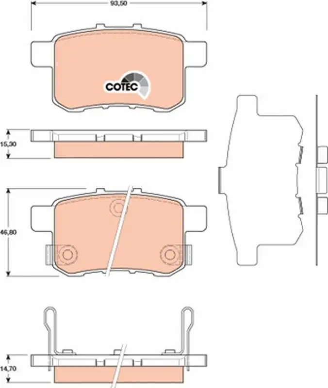 TRW GDB3482 Arka Fren Balatası resmi