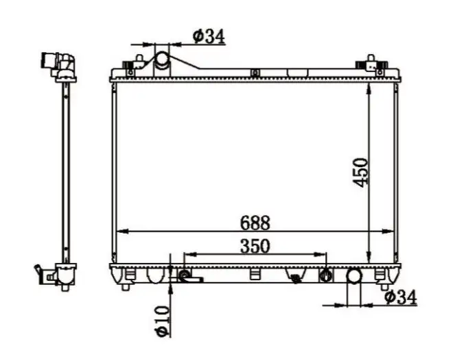 MGA 80686 Radyatör 1770066J10 resmi