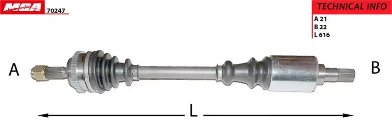 MGA 70247 Ön Aks (Sol) 32728Q resmi