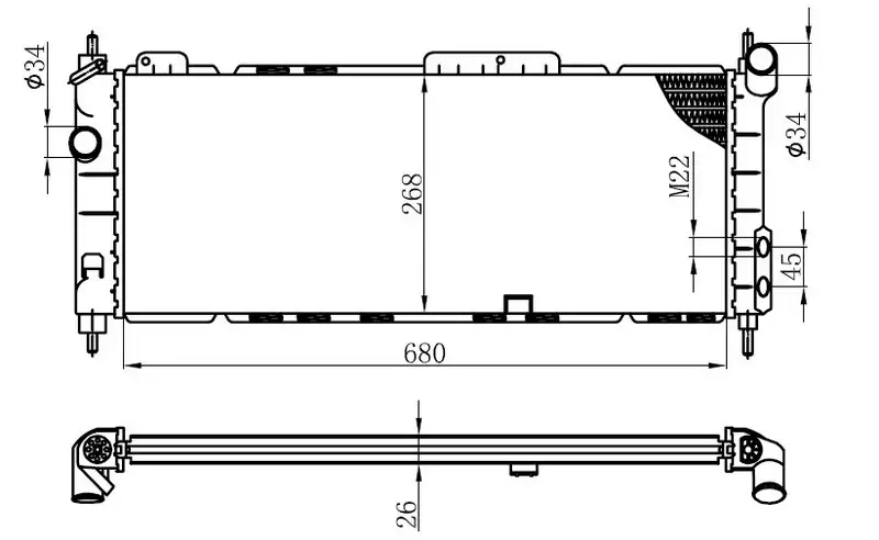 ORIS BOP103026 Radyatör 52459323 resmi