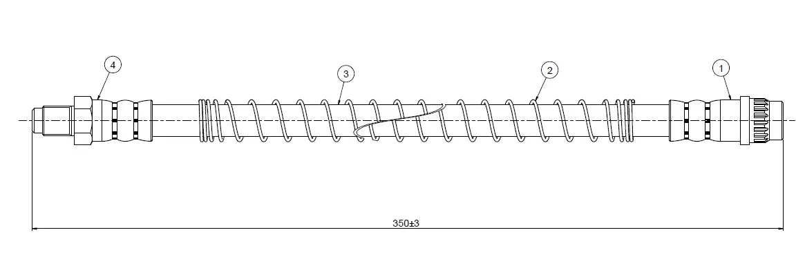 CAVO C800929A Ön Fren Hortumu 7700423975 resmi