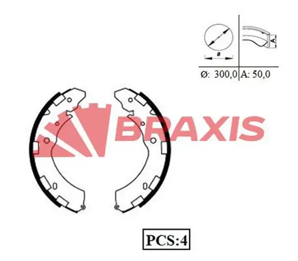 BRAXIS AC0077 Arka Fren Balatası resmi