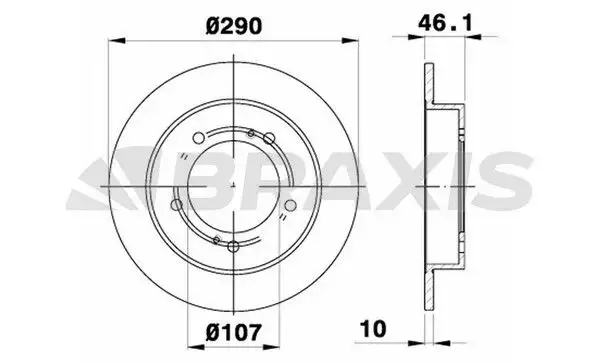 BRAXIS AE0118 Ön Fren Diski 5521160A00 resmi