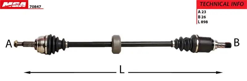 MGA 70847 Ön Aks (Sağ) 391007857R resmi