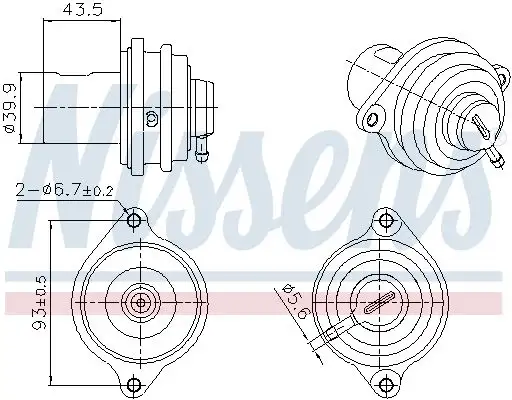 NISSENS 98472 EGR Valfi A6391400560 resmi