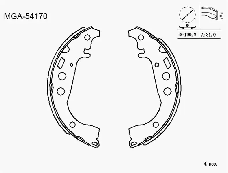 MGA 54170 Arka Fren Balatası 449552100 resmi