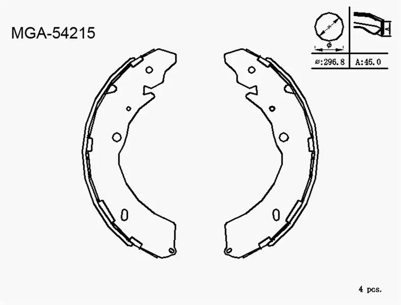 MGA 54215 Arka Fren Balatası 8973682540 resmi
