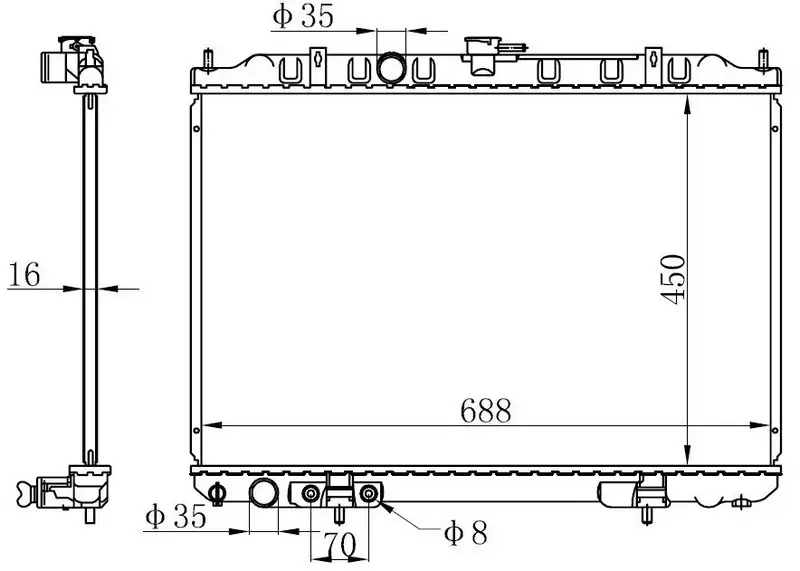 ORIS BNI178016 Radyatör 214608H900 resmi
