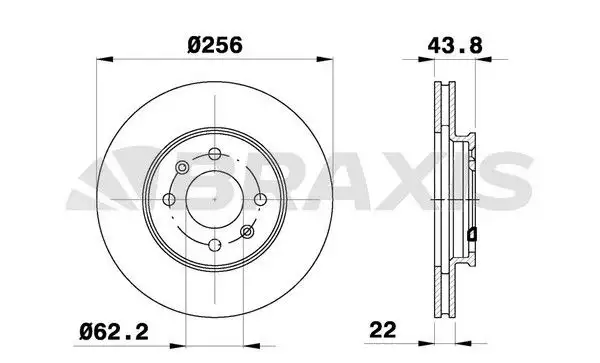 BRAXIS AE0772 Ön Fren Diski 517120U000 resmi
