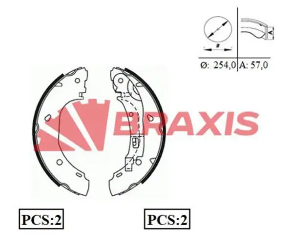 BRAXIS AC0064 Arka Fren Balatası 77362286 resmi