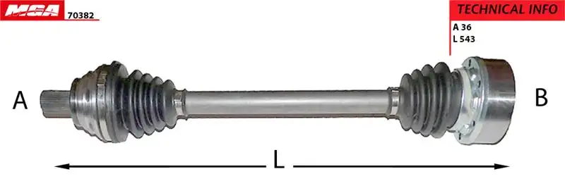 MGA 70382 Ön Aks (Sol) 1K0407271DJ resmi