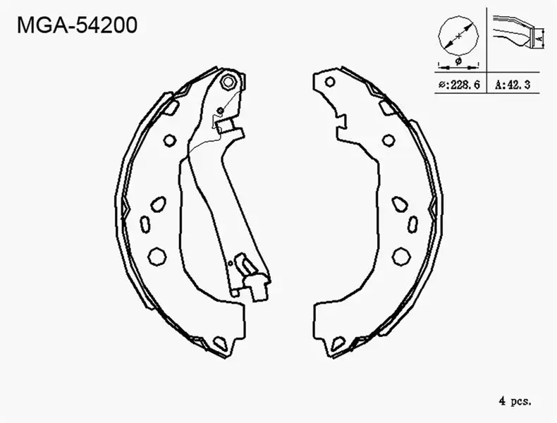 MGA 54200 Arka Fren Balatası 77363946 resmi