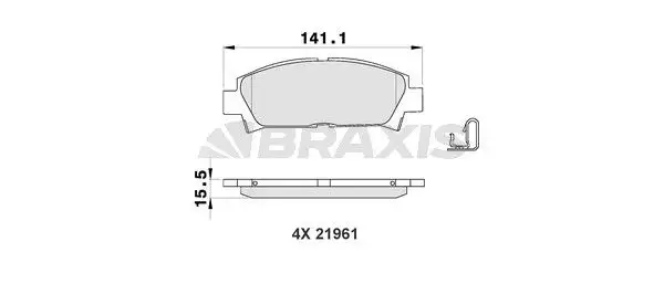 BRAXIS AB0191 Ön Fren Balatası resmi