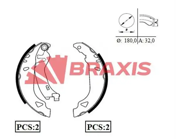 BRAXIS AC0004 Arka Fren Balatası resmi