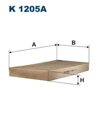 FILTRON K1205A Polen Filtresi (Karbonlu) A1728350047 resmi