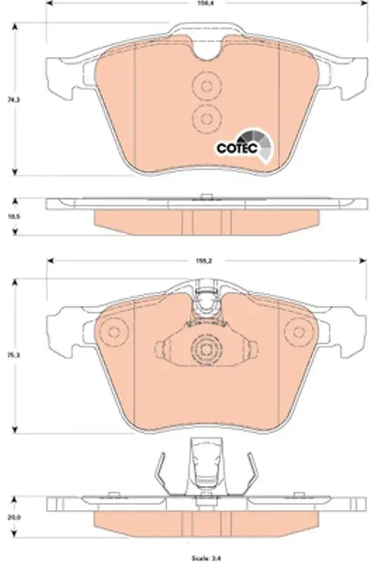 TRW GDB1835 Ön Fren Balatası resmi