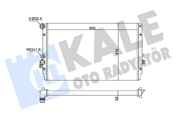KALE 363160 Radyatör 1J0121253AC resmi