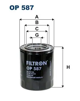 FILTRON OP587 Yağ Filtresi resmi