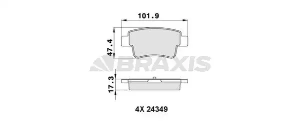 BRAXIS AA0256 Arka Fren Balatası resmi
