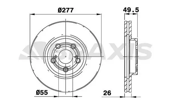 BRAXIS AE0541 Ön Fren Diski 4351205040 resmi