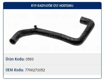 MASTER M0593 Radyatör Üst Hortumu 7700271052 resmi