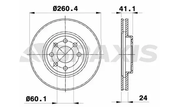 BRAXIS AE0056 Ön Fren Diski 9196050 resmi