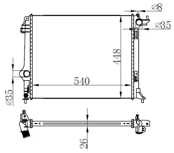 ORIS BRN090026 Radyatör 214109798R resmi