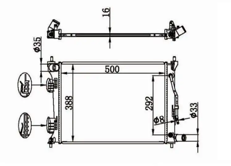 MGA 80628 Radyatör 253101R050 resmi