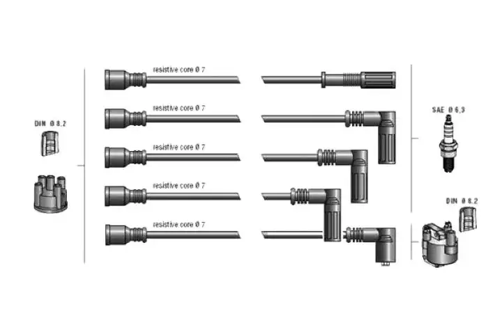 DODUCO 7675 Buji Kablosu 7777707 resmi